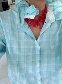 turquoise plaid