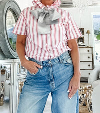 pink summer striped