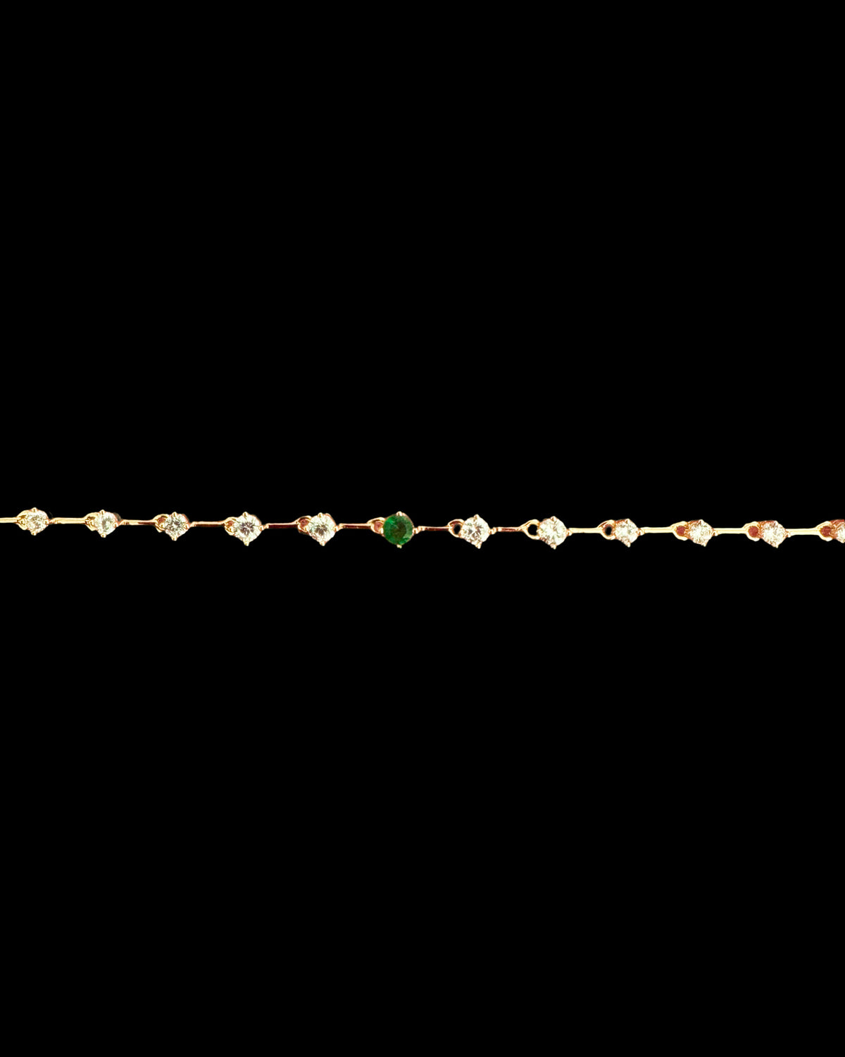 emerald + cz necklace
