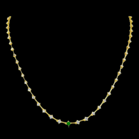 emerald + cz necklace